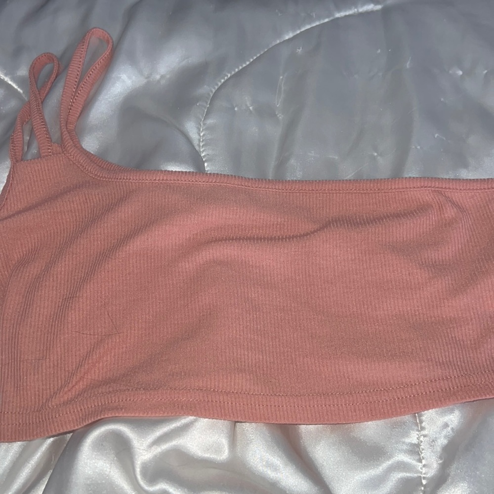 Orange, one shoulder, crop top